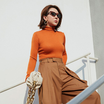 Z boss silk thread wool volcano collar slim slim wool body dress long golden onion jumpsuit women