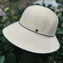 Japanese simple thin braid Lady elegant foldable basin hat summer fisherman hat straw hat female travel sun hat tide