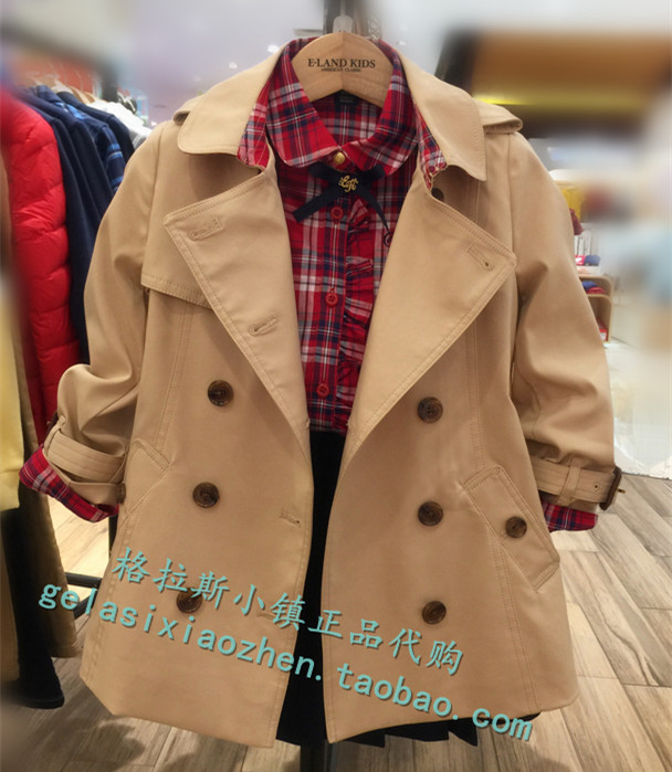 Clothes-in-clothing special cabinet Domestic 21 Spring and female double-row buttoned wind coat JTB1221KJTC6221R