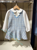 Clothes-in-clothing special cabinet Domestic 21 years Spring Festival girl turned-over plaid one-piece dress OWB6123B