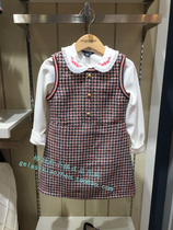 Special offer clothing love childrens clothing counter domestic 22 spring girls plaid vest dress OWC1123A