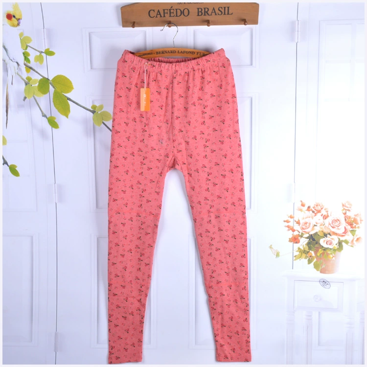 Phụ nữ trung niên và già cotton miếng đệm đầu gối và quần dài nhung cotton cao eo in quần cộng với quần béo cỡ lớn ấm quan giu nhiet