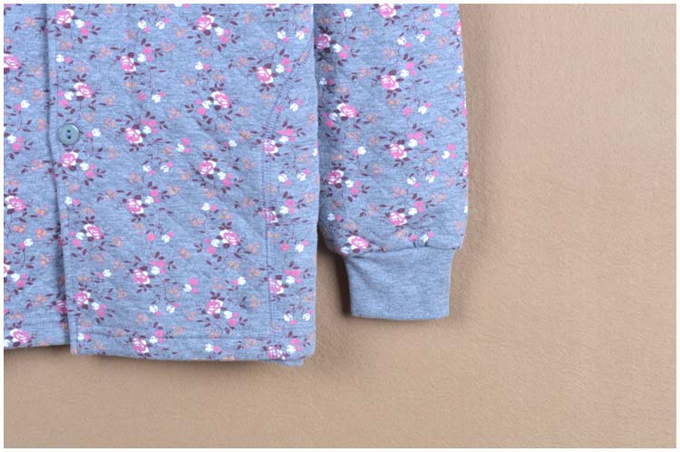Đàn ông và phụ nữ trung và già tuổi đồ lót gia đình già người đàn ông cotton ấm áo khoác cotton ba lớp áo len ấm áp áo giữ nhiệt nam nữ cao cấp