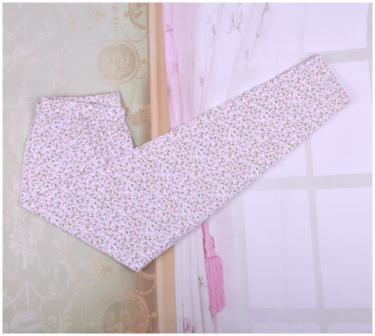 Quần pyjama kích thước lớn quần nữ mùa hè cotton lỏng nhà quần kẻ sọc mỏng phần thường trung niên quần short nữ
