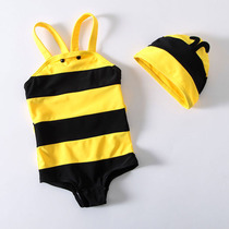 0-1-2-3-4-5 Years Old Infant Toddler Unisex Baby Bee Kids Swimsuit Set Summer
