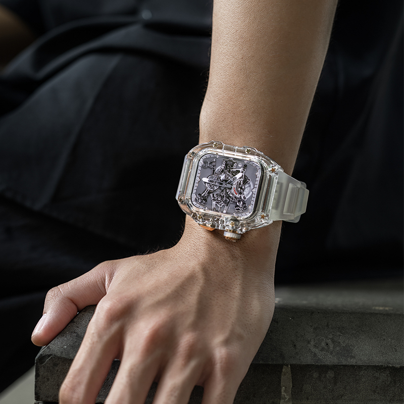 Ultra-Transparent V3.0 Version Apple Watch Richard Transparent Protective Case Suitable for Apple Watch iWatch Strap