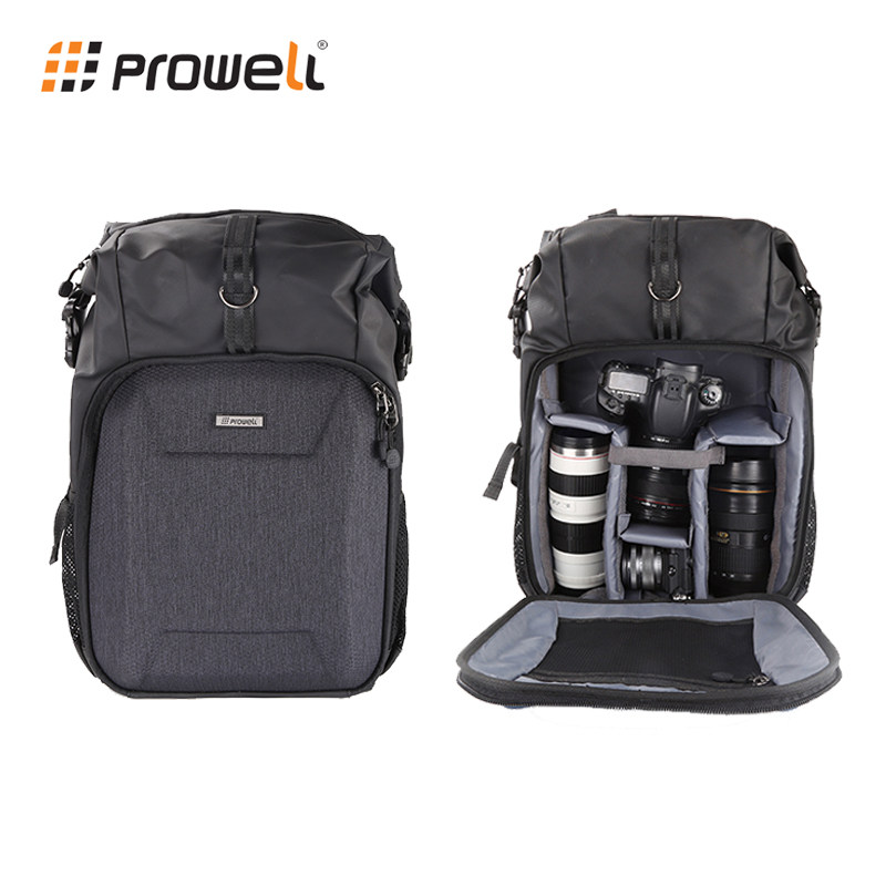 Prowell Germany Single-eye camera bag Double shoulder bag Professional multifunction Large-capacity Canon photo scapegoat hardshell