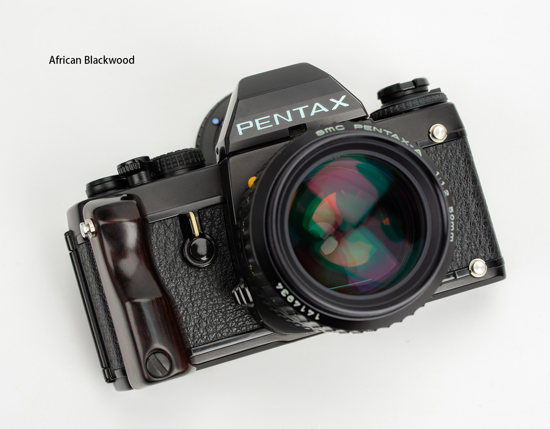 Pentax lx camera grip - premium solid wood custom grip for film