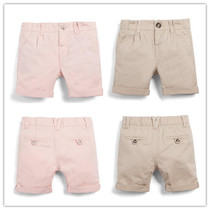 Spot mamaspapas boy Summer Inlenka with pink pure cotton 100 lap casual pants shorts pants l