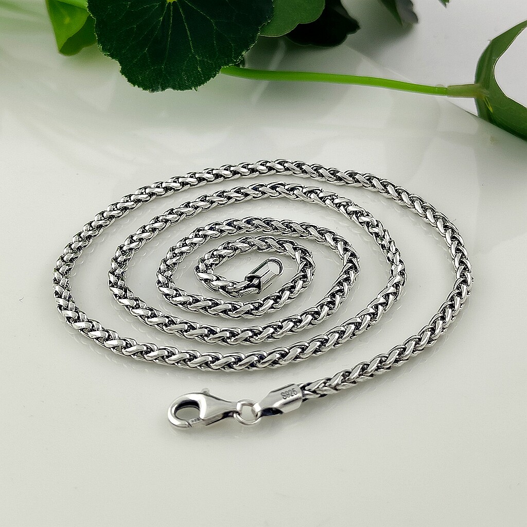 Серебряное ожерелье 纯银男项链个性时尚生日礼物s925银扭纹麻花项链男吊坠配链饰品 Extreme