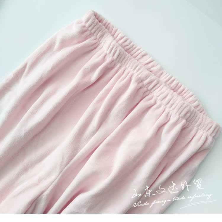 Đồ ngủ nhung mùa đông đảo nam nữ mùa xuân và mùa thu Phiên bản Hàn Quốc của bộ đồ đôi phục vụ tại nhà ngọt ngào đơn giản rộng cỡ lớn đồ bộ cho người 60 tuổi