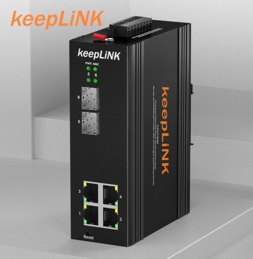 keepLINK 2 light 4 electric one thousand trillion industrial switch Internet film monitoring switch transceiver
