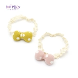 Милая повязка на голову с бантиком для девочек для принцессы, детский аксессуар для волос для новорожденных, ободок, в корейском стиле