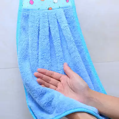 Hanging hand towel cotton towel absorbent kitchen dry hand towel handkerchief intervene water absorbent hand towel