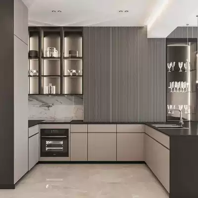 Muhe Fanpin multi-function open integrated kitchen Integrated cabinet custom furniture Modern minimalist whole house custom home