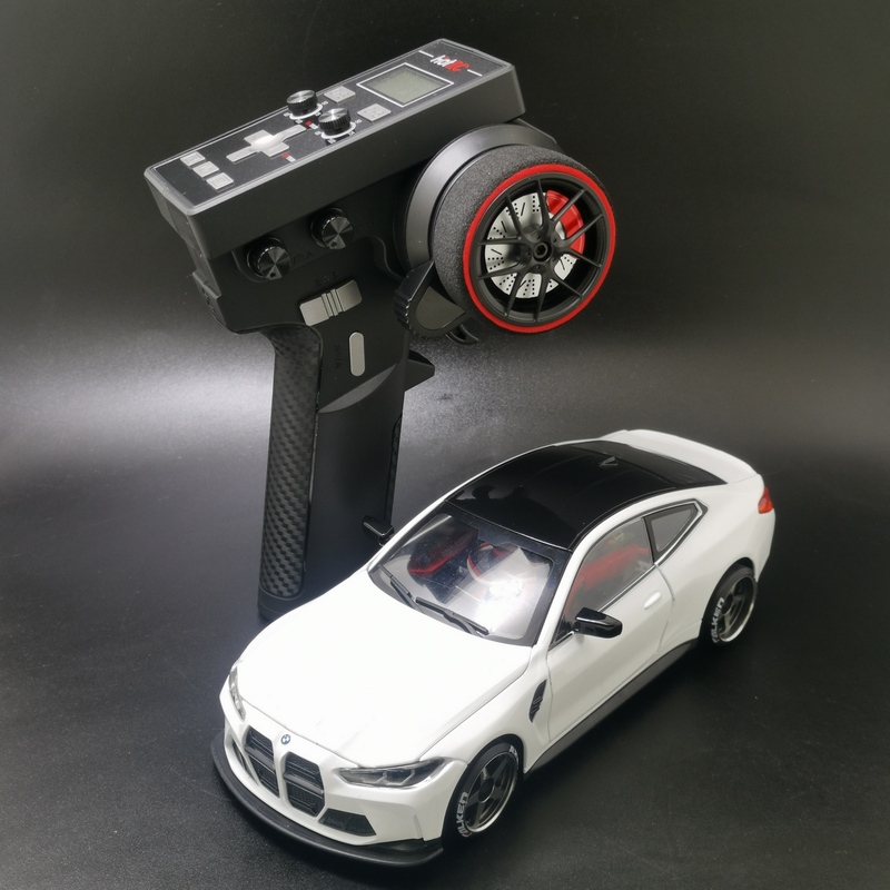 Rc Drift 1:24 Four-Wheel Drive Electric Awd Metal Shell M4 Remote Control Model Racing Car Mosquito Car Finished Product Ready to Play with