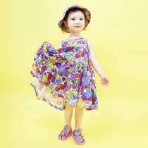 High-end custom black super pacifier star-eyed dress Japanese trend brand childrens vest skirt