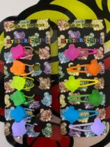 Custom black super pacifier Big Edition Luminous Hairstring Hair Clips Japanese Trendy Kids Hair Accessories