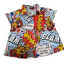 High-end custom black super pacifier out-of-print explosion series cotton short-sleeved shirt Japanese version of the tide brand boys and girls summer model