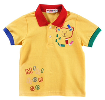 MIKI children cotton polo shirt Tide brand men and women Baby cartoon embroidered lapel short sleeve top