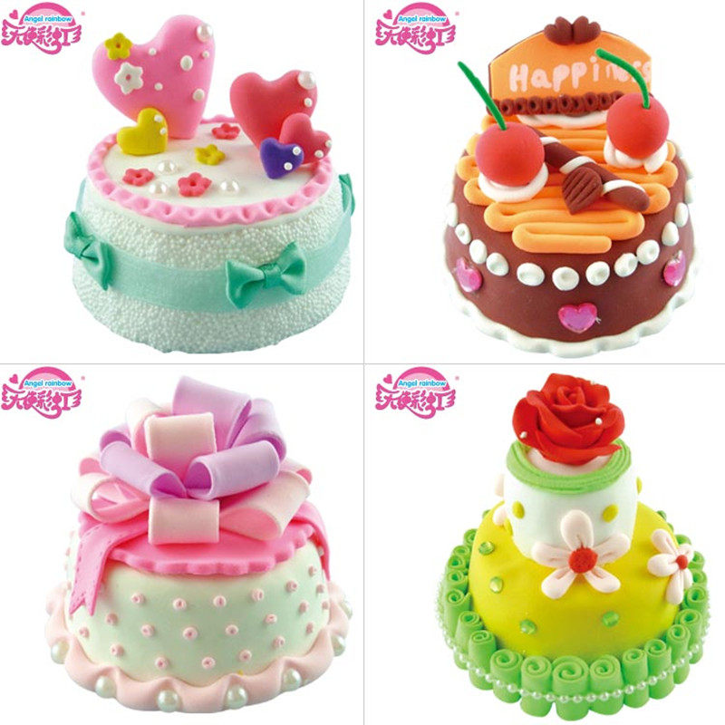 Simulation cake light clay Children's handmade diy material pack Plasticine tools Kindergarten color clay set