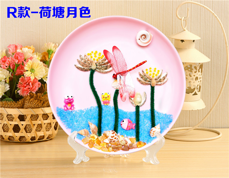 Vỏ sơn handmade mẫu giáo diy sinh vật biển đồ trang trí sáng tạo dán trẻ em chất liệu gói làm ốc xà cừ