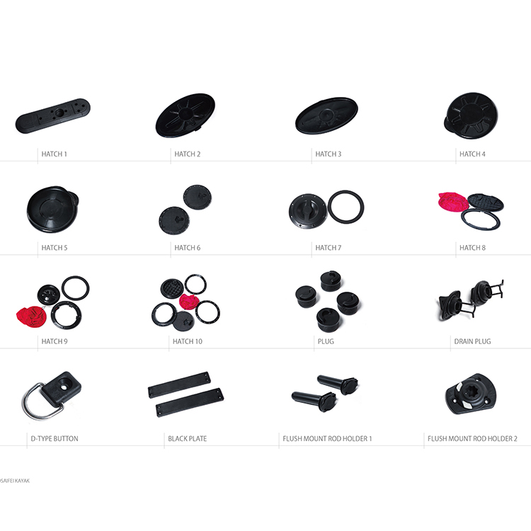 Multiple canoeing accessories Water stopper rubber stopper handle cabin cover pull button D word buckle universal fishing seat tail rudder-Taobao