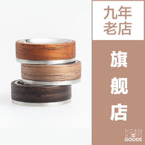 Taiwan Art Brand Moissue Wood Ring Ring Earrings Send Couple Jiapin