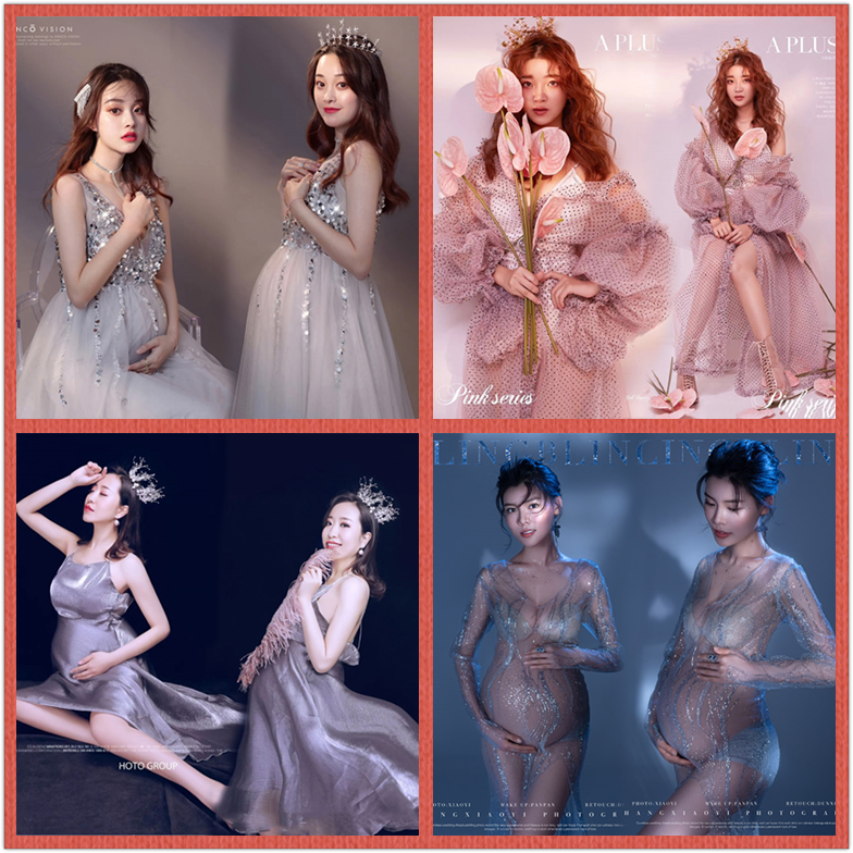 20 New Photos Photo Gallery Pregnant Women Photo Costumes Han Style Fairy Tug Tailo Dress Pregnancy Mommy Art Photography Write Real Gown