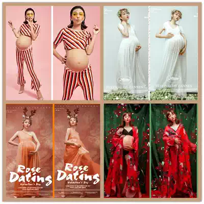Pregnant women photo photo clothing 2019 new fashion pregnant mommy photo studio maternity clothing photography clothing Korean version