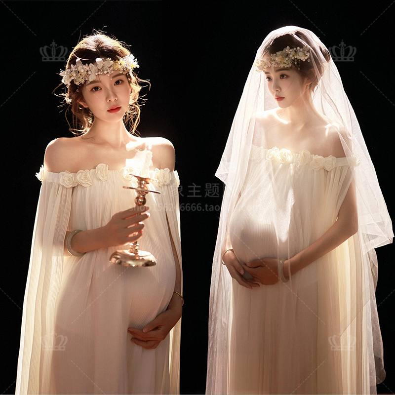 Photo Studio Yimeifang Maternity Wear French Retro Palace Style Wedding Dress Dreamy Princess Super Fairy Photo Photography Clothing