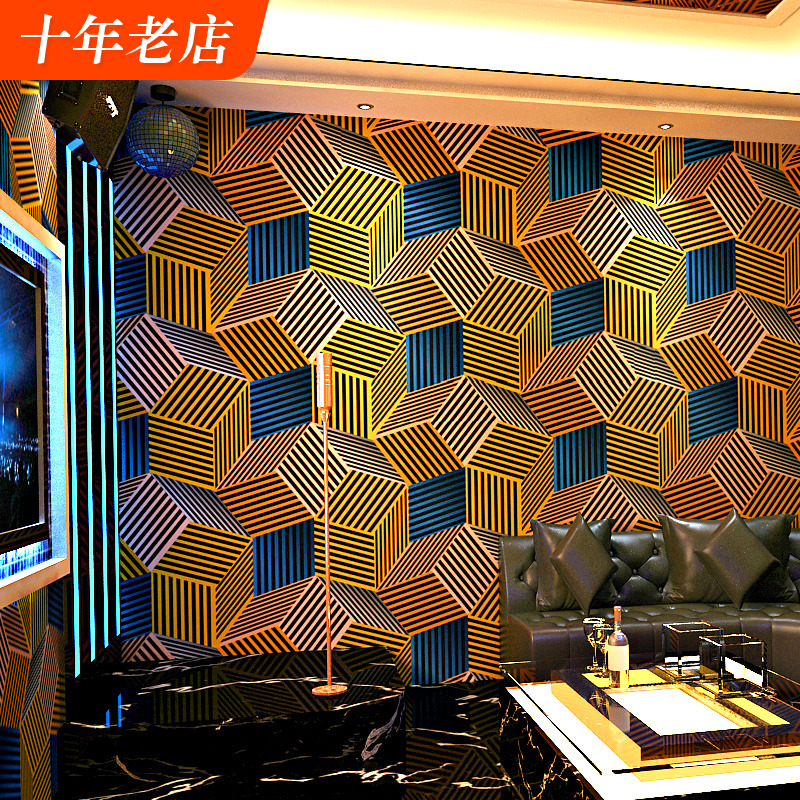 KTV Flash Wall Paper Bar Special 3d Stereoluminescent Bag Compartment Furnishing Background Wall Electric Arena Tech Sensation Wallpaper-Taobao