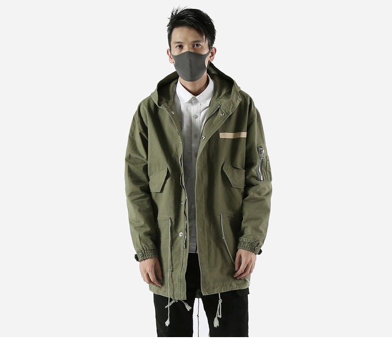 Tide thương hiệu Harajuku Nhật Bản retro nam gió hoang dã M51 dụng cụ Yu Wenle áo gió dài nam áo gió điều hoà