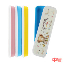 Korea VIVIDBROWN Plastic Cutlery Box Children Cutlery Box Spoon Chopstick Case Portable Box Plastic Box 1P