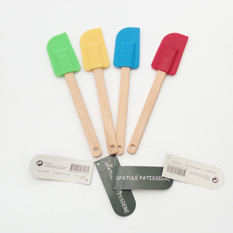 Foreign trade raw single high temperature resistant silicone scraper stirring surface burnt cream Cream Smear Knife Cake Baking Tool