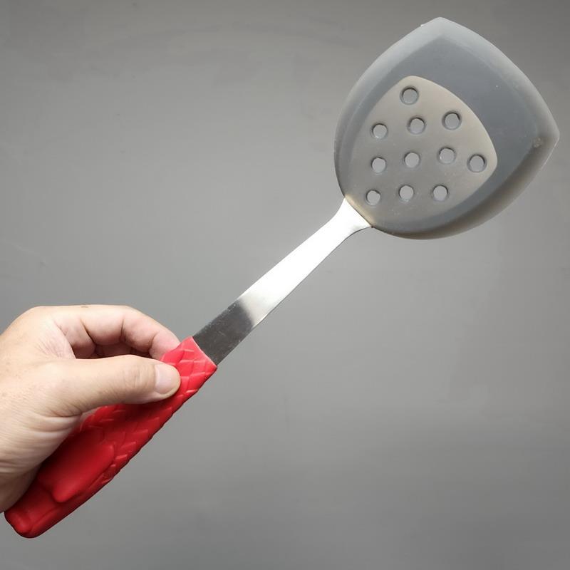 German original single 18 10 stainless steel platinum food silicone shovel non-stick pan shovel enamel cast iron shovel-Taobao