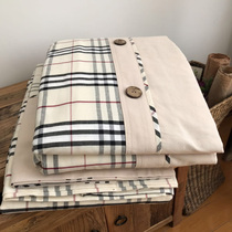 (Liu eldest sisters home) The new upper new four pieces of pure cotton old coarse cloth kit 1 8 bed