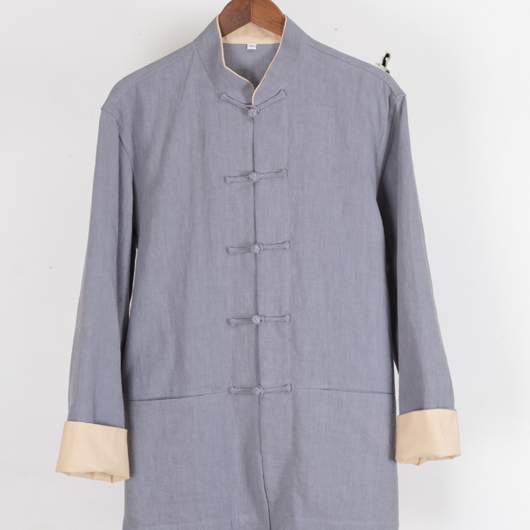 Sister Liu's coarse cloth cotton linen shirt male Chinese Tang fashion Kung Fu Tai Chi News 