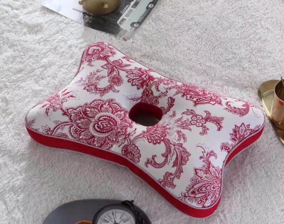 Total Cotton Coarse Bub Buckwheat Hull Protective Ear Pillow Side Sleeping without pressing ear Elderly with single hole Loophole Cervical pillow inner bracelet