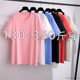 Extra large summer mid-length loose V-neck short-sleeved T-shirt
