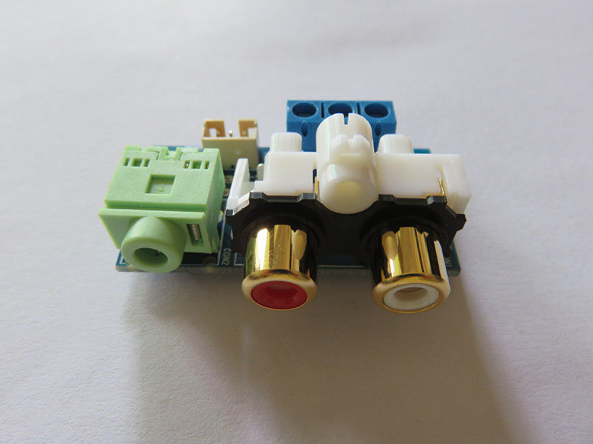 Audio input-output adapter plate 3 5 socket RCA lotus can switch modified host shell for use