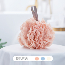 Japanese style large lace solid color bath ball flower foam bath male and female couples clean back rubbing bath adult children