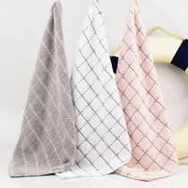 Cotton checkered square towel Adult childrens towel Soft absorbent cotton face towel Baby baby