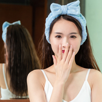 Exported to Japan yodoxiui headband hair cover mask cute bow makeup female face wash headband