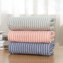 Cotton striped towel gauze household face towel adult soft absorbent couple high-grade breathable quick-drying