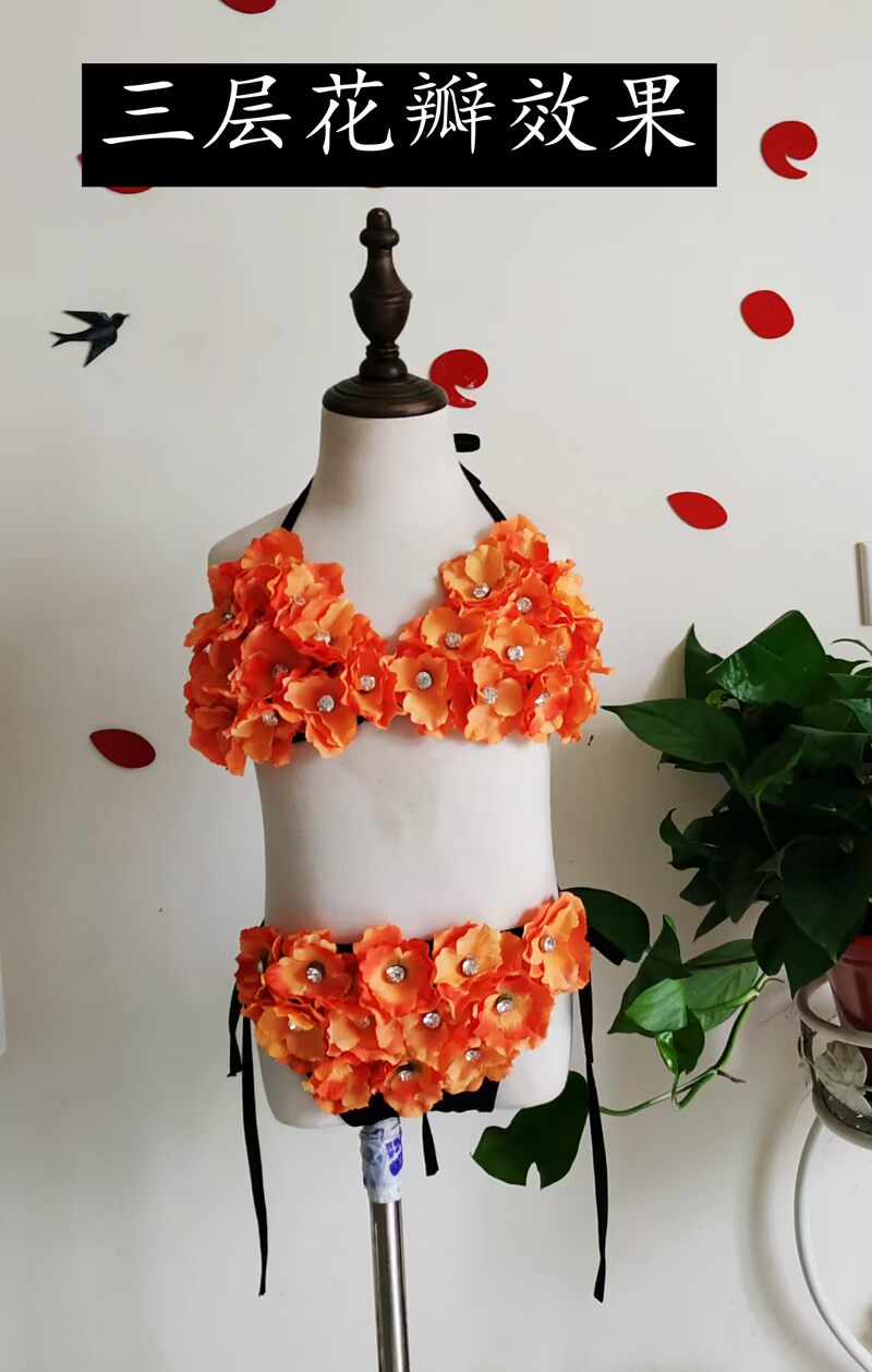 Đồ bơi trẻ em mẫu catwalk Áo thun bikini trò chơi catwalk ăn mặc trẻ em lông vũ sáng tạo cánh bơi đồ bơi sexy cho bé