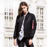 Alpha Alpha Industrial MA-1 Женская летная куртка MA1 Теплая, ветрозащитная и водонепроницаемая модная хлопковая куртка