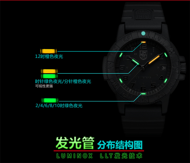 Phong cách chơi thú vị LUMINOX Lei Meinuo 0301.BO băng đen ngoài trời không thấm nước quạt quân đội - Giao tiếp / Điều hướng / Đồng hồ ngoài trời đồng hồ nam đẹp