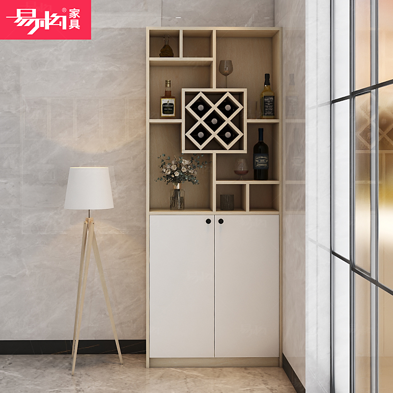 Wine cabinet against wall modern minimal living room display cabinet solid wooden decoration cabinet cabinet high-one locker customized