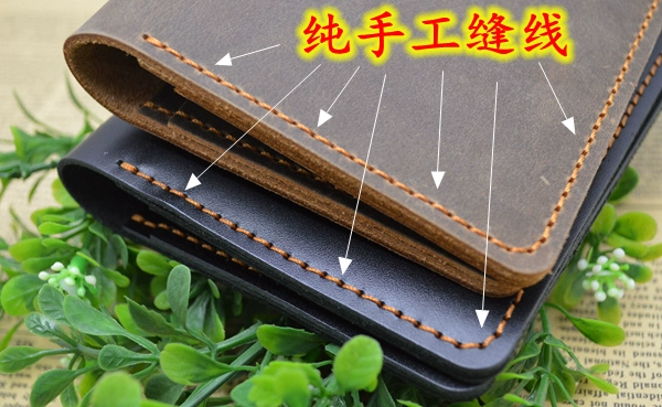 Túi da hộ chiếu handmade lớp đầu tiên da retro hộ chiếu retro đa chức năng gói tài liệu bao đựng giấy tờ